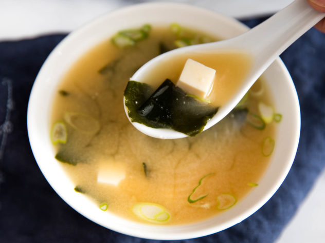 A bowl of miso soup