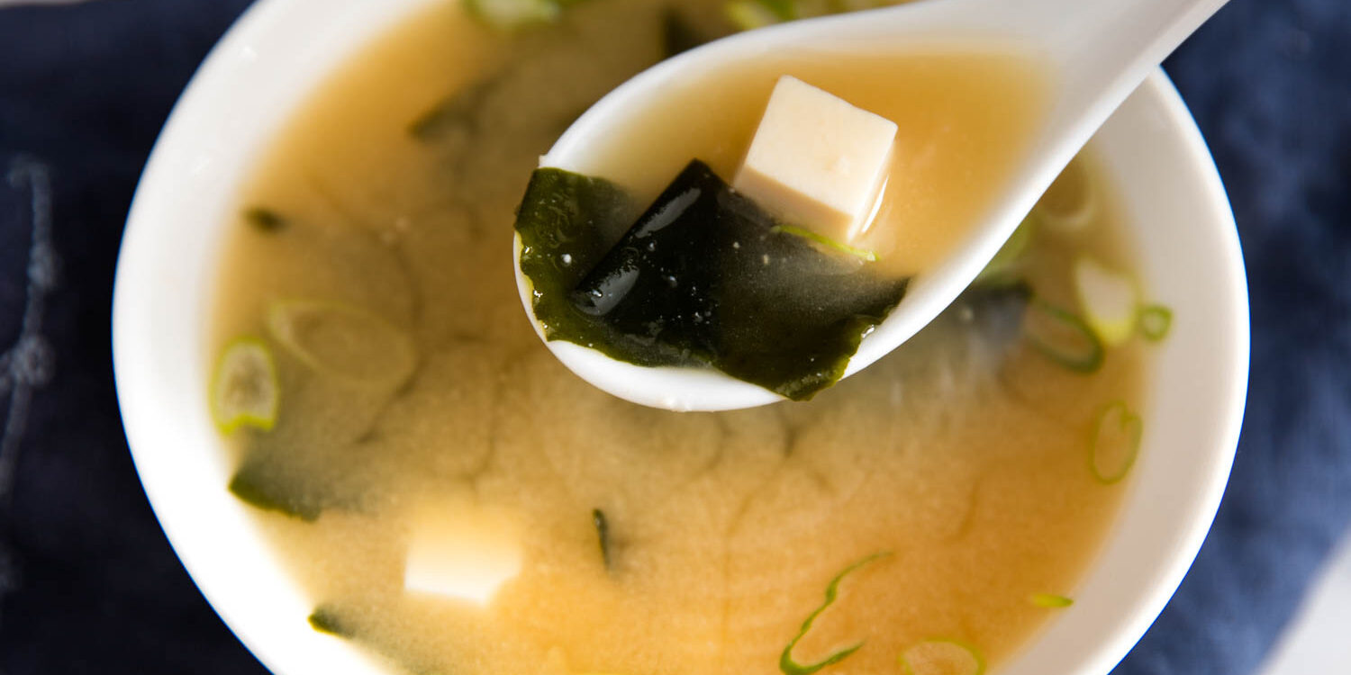 A bowl of miso soup
