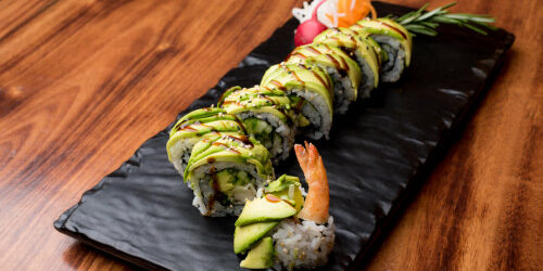 A green dragon roll