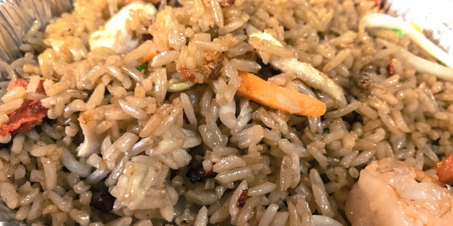 Shrimp fried rice dish